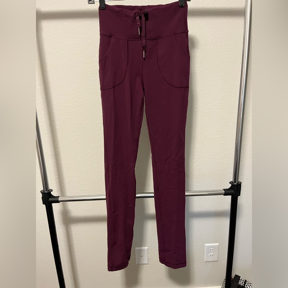 Lululemon Maroon/Burgundy Skinny Will Leggings